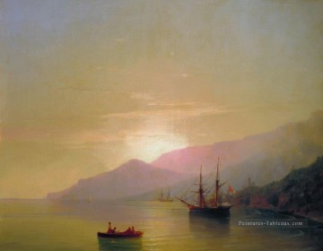  navires Tableau - navires à l’ancre 1851 Romantique Ivan Aivazovsky russe